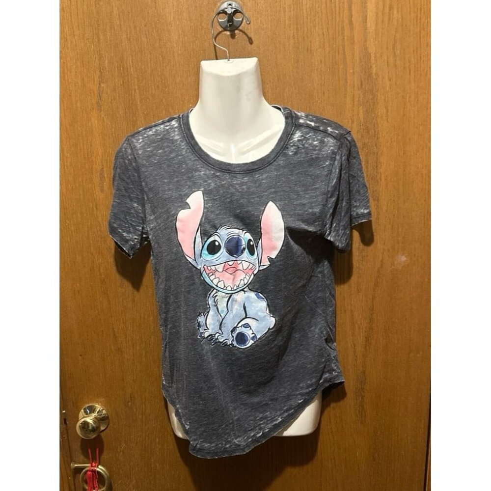 Small Disney's Lilo & Stitch Simply Stitch Women’s Gray Graphic T-Shirt